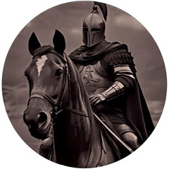 Knight On Horseback Uv Print Round Tile Coaster