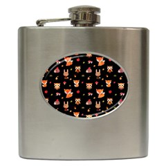 Cool Woodland Animal, Koteto, Scandinavian, Acorn Hip Flask (6 Oz)