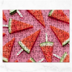 Fruits, Watermelon, Fruit Rectangular Jigsaw Puzzl by kyorashop23