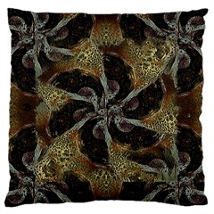 Abstract Ornate Organic Texture Design Print Large Premium Plush Fleece Cushion Case (one Side) by dflcprintsclothing