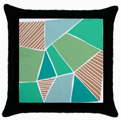 Geometric Colors  Pool Throw Pillow Case (black)