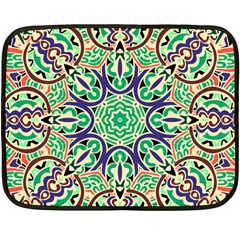 Cold Colors Mandala   Two Sides Fleece Blanket (mini)