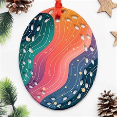Art Abstract Pattern Oval Filigree Ornament (two Sides) by Salmanaz77