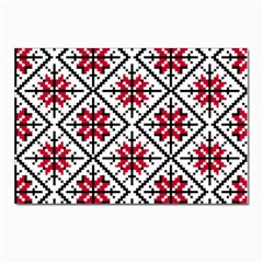 Ukrainian Folk Seamless Pattern Ornament Ethnic Ornament Border Element Traditional Art Postcards 5  X 7  (pkg Of 10) by Grandong