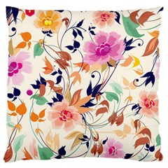 Abstract Floral Background Standard Premium Plush Fleece Cushion Case (one Side)