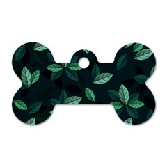 Foliage Dog Tag Bone (one Side) by HermanTelo