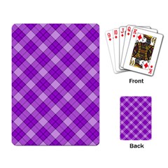 Purple Plaid Tartan 3 Diagonal (2) Playing Cards Single Design (rectangle)