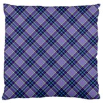Purple Plaid Tartan 1 Diagonal Large Cushion Case (Two Sides) Back