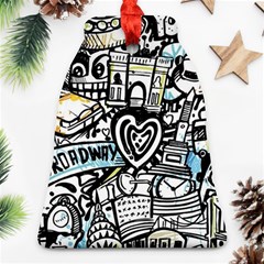 Doodle New York City Nyc Bell Ornament (two Sides) by Salmanaz77