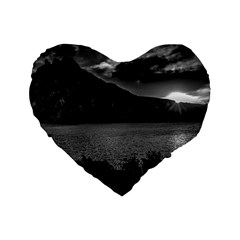 Nahuel Huapi Lake And Andes Range Mountains Landscape, Bariloche, Argentina Standard 16  Premium Heart Shape Cushions