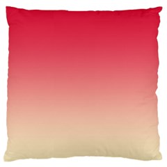 Crimson Red To Cream Yellow Linear Gradient Standard Premium Plush Fleece Cushion Case (one Side)