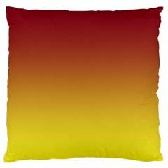 Burgundy Red To Electric Yellow Linear Gradient Standard Premium Plush Fleece Cushion Case (two Sides) by GradientsOmbre