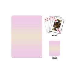 Pink Lace To Cream Yellow Bilinear Gradient Playing Cards Single Design (mini)