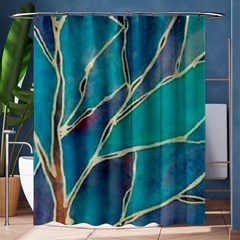 Aqua Batik, Abstract, Colorful Shower Curtain 60  X 72  (medium) 