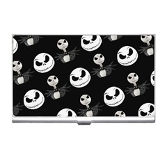 Jack Print, White, Before, Plain, Black, Simple, Christmas Business Card Holder