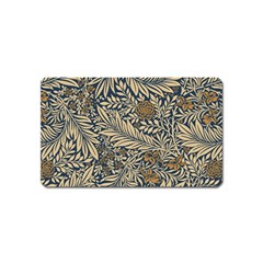 Brown Vintage Background Vintage Floral Pattern, Brown Magnet (name Card)