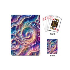 Abstract Fractal Art Swirl Pattern Playing Cards Single Design (mini) by Salmanaz77