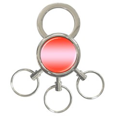 Scarlet Red To Pink Lace Bilinear Gradient 3-ring Key Chain