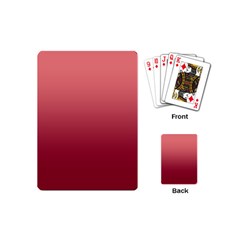 Coral Pink To Burgundy Red Linear Gradient Playing Cards Single Design (mini)