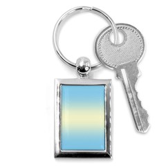Baby Blue To Cream Yellow Bilinear Gradient Key Chain (rectangle)