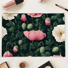 Poppy Flower Plant Petals Bloom Cosmetic Bag (xxl)