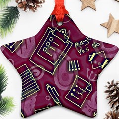 Abstract Art Pattern Design Background Star Ornament (two Sides)