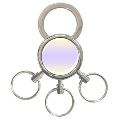 Cream Yellow To Pale Violet Bilinear Gradient 3-ring Key Chain
