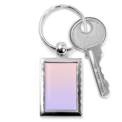 Pale Pink To Pale Violet Linear Gradient Key Chain (rectangle)