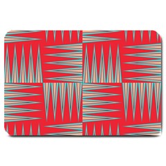 Zigzag Pattern Chevron Red Large Doormat by Bedest