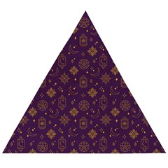 Moon Stars Pattern Wooden Puzzle Triangle
