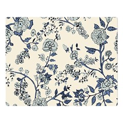 Blue Vintage Background Two Sides Premium Plush Fleece Blanket (large)
