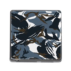 Blue Winter Camouflage, Military Camouflage Memory Card Reader (square 5 Slot)
