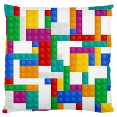 Colorful Bricks, Bricks, Colorful Large Cushion Case (one Side)