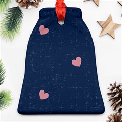 Corazones, Blue, Pattern Bell Ornament (two Sides)