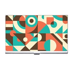 Retro Colorful Background, Retro Abstraction Business Card Holder