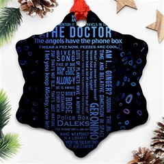 Doctor Who Tardis Snowflake Ornament (two Sides)