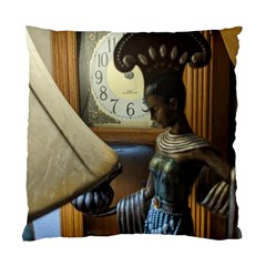 Erte Figurine And A Clock Standard Cushion Case (two Sides)