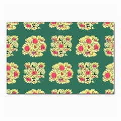 Retro 1880s Flowers Pattern 6 Postcard 4 x 6  (pkg Of 10)