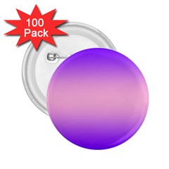 Indigo Violet To Cotton Candy Pink Bilinear Gradient 2 25  Buttons (100 Pack) 