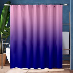 Cotton Candy Pink To Navy Blue Linear Gradient Shower Curtain 60  X 72  (medium) 