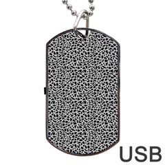 Giraffe Pattern (2) Dog Tag Usb Flash (two Sides) by DinkovaArt