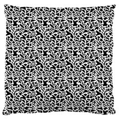 Black White Giraffe Pattern Large Cushion Case (two Sides) by DinkovaArt