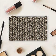Beige Snake Pattern Cosmetic Bag (medium)