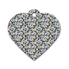 Roses Dog Tag Heart (two Sides)