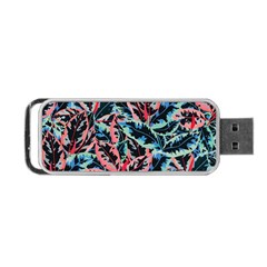 Leaves Nature Pattern Patterns Colorful Portable Usb Flash (two Sides)
