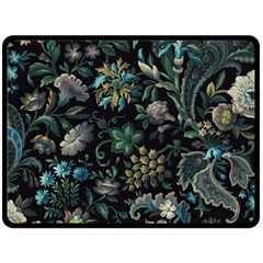 Pattern Flower Plants Leaves Nature Fleece Blanket (large)