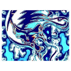 Trippy Dippy Bears Blue Dancing Greatful Dead Skull Steal Your Face Premium Plush Fleece Blanket (extra Small)