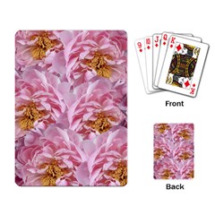 Peonies Nature Bloom Blossom Pink Playing Cards Single Design (rectangle) by Tsamara