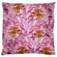 Peonies Nature Bloom Blossom Pink Large Premium Plush Fleece Cushion Case (one Side)