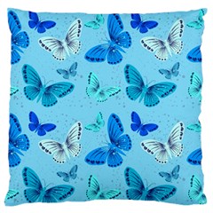 Butterflies Insect Pattern Nature Large Premium Plush Fleece Cushion Case (one Side)